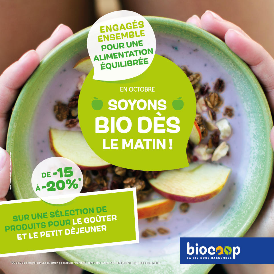 Soyons bio et engagés dès le petit-déjeuner Soyons bio et engagés dès le petit-déjeuner